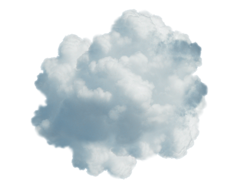 Blue Cloud PNG Transparent (Isolated-Objects)