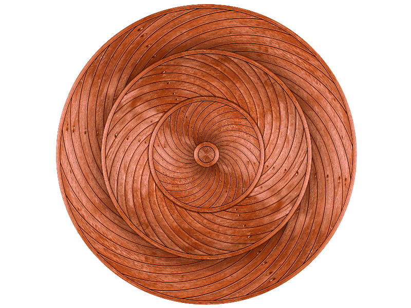 Carved Wood Circle Shield PNG (Isolated-Objects) | Textures for Photoshop