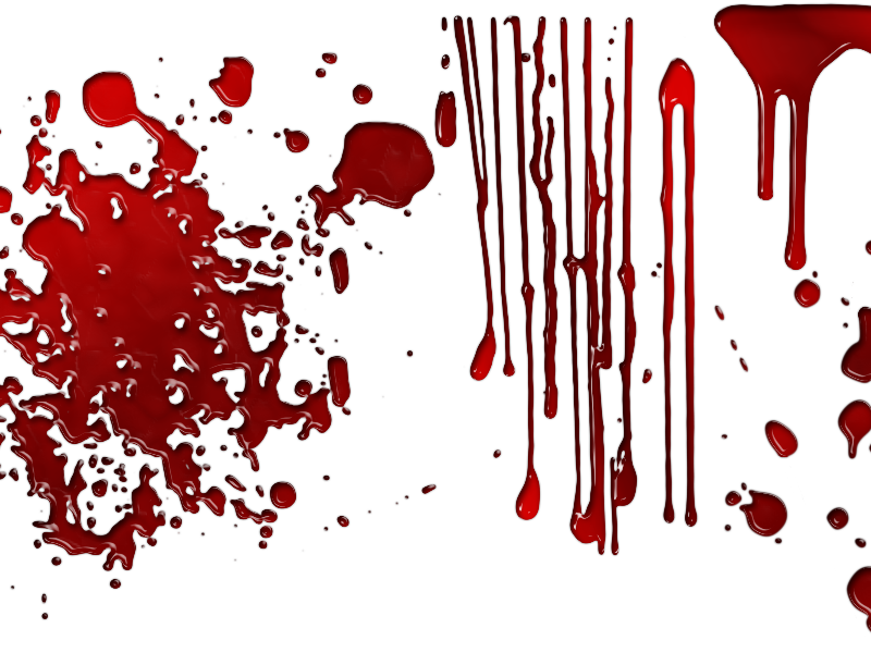 blood splatter transparent black background