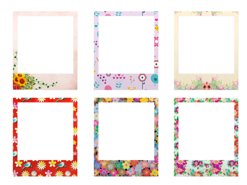 polaroid photo frame template