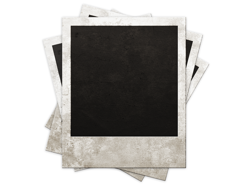 Retro Stacked Polaroid Photo Frames (Isolated-Objects) | Textures for