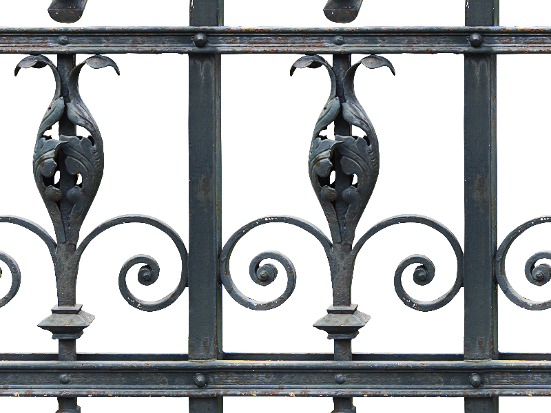 Seamless Iron Fence PNG Image (Isolated-Objects) | Textures for Photoshop