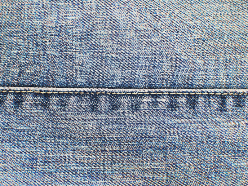 Blue Jeans Stitched Seam Texture Free (Fabric)