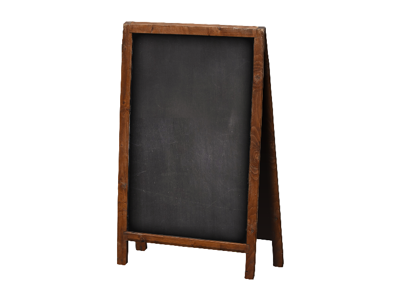 Wood Frame Chalkboard Sign PNG (Isolated-Objects)