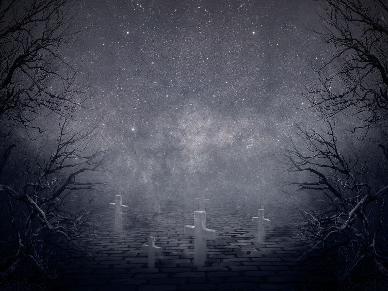 Creepy Night Horror Graveyard Background Free (Misc) | Textures for  Photoshop