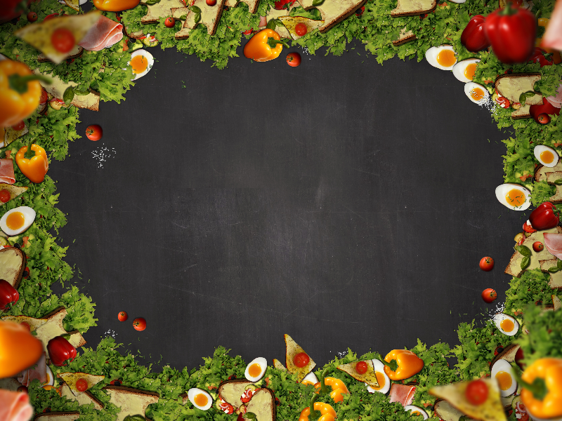 Food Menu Background With Blackboard Texture