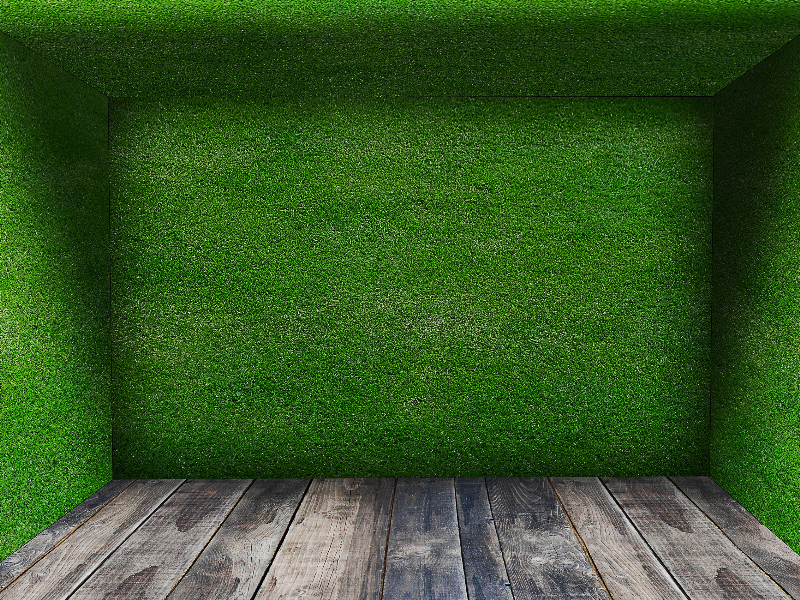 Grass Room With Wooden Floor Background Free (Brick-And-Wall) | Textures  for Photoshop