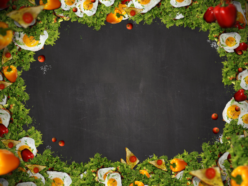 Restaurant Food Frame With Chalkboard Background (Food-And-Beverage) |  Textures for Photoshop